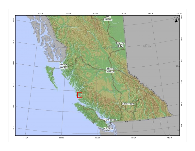 Rivers Inlet map